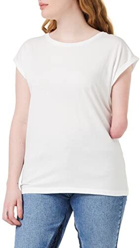 Urban Classics Ladies Organic Extended Shoulder Tee, Maglietta Donna, Bianco, 3XL