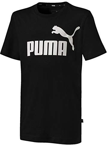 Puma Ess Logo Tee B, Maglietta Unisex – Bambini, Nero (Cotton Black), 104