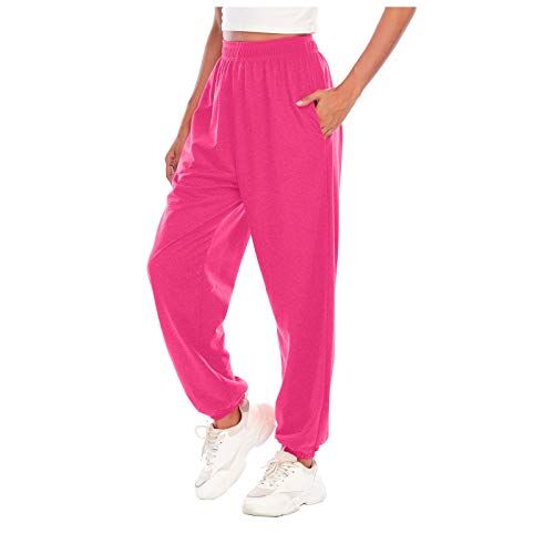 KEERADS Pantaloni Cross Pantaloni donna felpe jogging jogger pantaloni sportivi pantaloni Gonna Pantaloncini Sexy (Hot Pink-B, XXL)