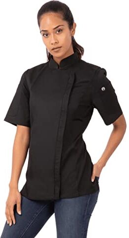 Chef Works bb051-xs donna Springfield zip giacca da cucina, taglia XS, nero