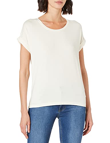 Only Onlmoster S/S O-Neck Top Noos Jrs T-Shirt, Antique White, XS Donna