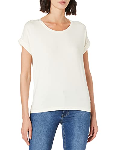 Only Onlmoster S/S O-Neck Top Noos Jrs T-Shirt, Antique White, L Donna