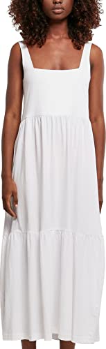 Urban Classics Abito Estivo da Donna, Lunghezza 7/8, con mantovana Vestito, Bianco, XXXL