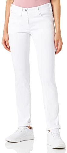 BP Jeans da donna slim fit, 65% cotone, 30% poliestere, 5% elastan, comfort elasticizzato, colore bianco, taglia 30/34