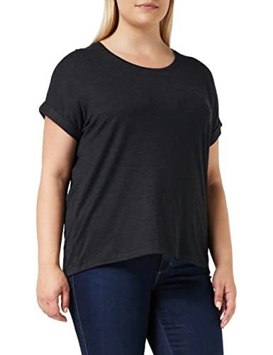 Only Onlmoster S/S O-Neck Top Noos Jrs T-Shirt, Dark Grey Melange, M Donna