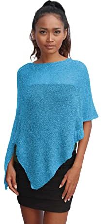 Unique Poncho Coprispalle da Donna Elegante da Cerimonia o Sera Poncho Donna in Rete di Viscosa Termica con Essenza di Fiore di Ciliegio (Maldive)