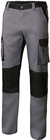 Velilla 103020B Pantaloni Bicolore Multitasche, Grigio E Nero, 50 IT