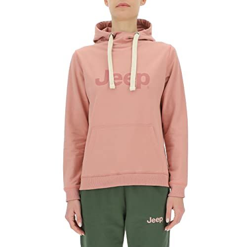 Jeep Felpa con Cappuccio J Stampa Grande J23S Donna Dusty Rose/Desert Ro XL