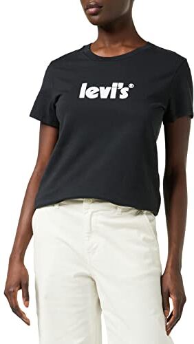 Levis The Perfect Tee Maglietta, Nero (Seasonal Poster Logo T2 Caviar), XS Donna