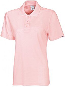 BP -S Polo da donna a mezza maniche, colletto polo con bottoni, 64 cm, 220 g/m2, misto tessuto, colore: rosa pastello