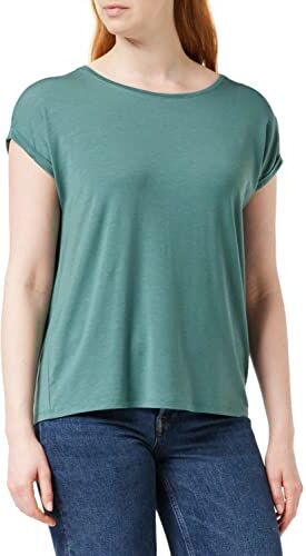 Vero Moda Vmava Plain SS Top Ga Noos Maglietta, Verde (North Atlantic), XS Donna