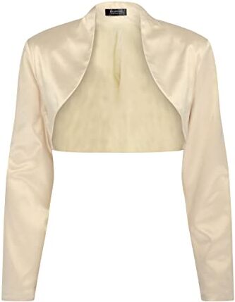 Bolerose Formale Raso a Maniche Lunghe Bolero (Oro Champagne, S)