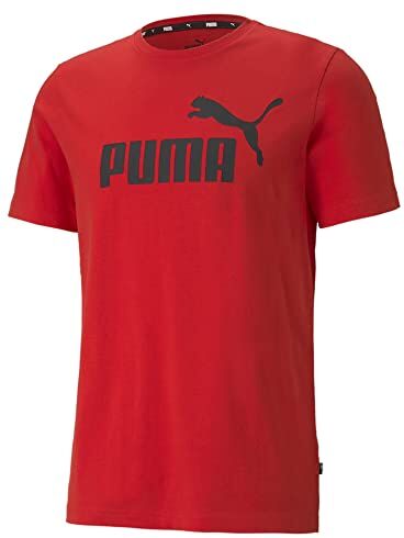 Puma Ess Logo Tee Maglietta, Rosso, M Unisex Adulto