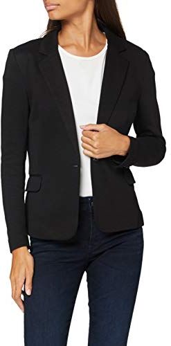 Vero Moda Vmjulia LS DNM Noos, Blazer Donna, 38, Nero (Black Black), 36