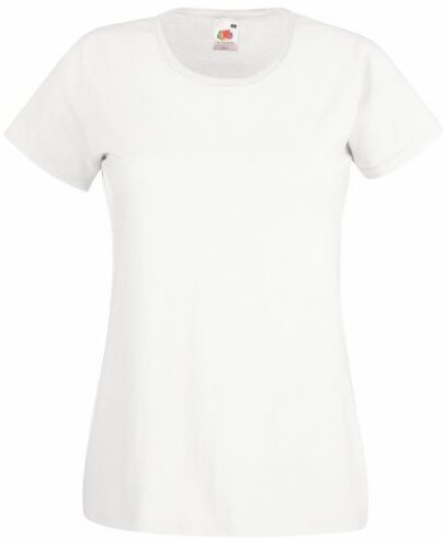 Fruit of the Loom Maglia Manica Corta Donna (M) (Bianco)