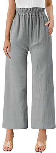 KEERADS Pantaloncini Sport Compressione Uomo Abbigliamento donna e cotone sciolto pantaloni solidi casual pantaloni casual pantaloni semplici pantaloni Leggings Vestito Pizzo (2-Grey, XL)