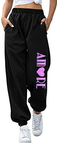 KEERADS Pantaloncini Pole Dance Ragazza Stampa pantaloni solidi con gamba larga colore e raschietto sport pantaloni tempo libero donne e pantaloni Pantaloni Sci Rossignol Bianco (a-Pink, XL)