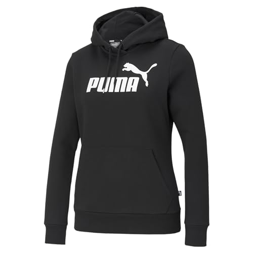 Puma Ess Logo Hoodie FL, Sudore Women's, Black, L