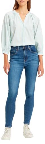 Levis 721 High Rise Skinny Jeans, Blue Wave Mid, 27W / 30L Donna