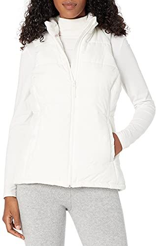 Amazon Essentials Piumino Smanicato di Media Pesantezza Donna, Avorio, XL