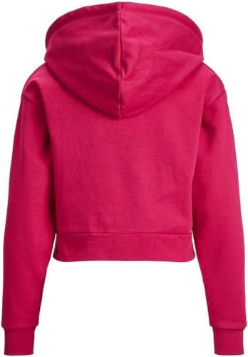 Jack & Jones Jxabbie Reg Ls Every Zip Hood Swt Noos, Felpa con cappuccio, Cerise/Print:confetti Jjxx Logo, S Donna