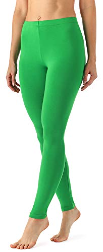 Merry Style Lunghi Donna in Viscosa con Elastan Ampia Pantaloni Donna Banda Elastica Leggins Donna per Casa Palestra Tempo Libero MS10-143 (Verde, L)
