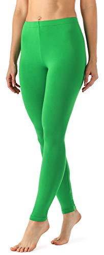 Merry Style Lunghi Donna in Viscosa con Elastan Ampia Pantaloni Donna Banda Elastica Leggins Donna per Casa Palestra Tempo Libero MS10-143 (Verde, S)