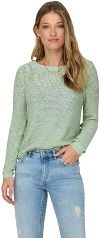 Only Onlgeena XO L/S Pullover Knt Noos Maglione, Verde Sottile, S Donna