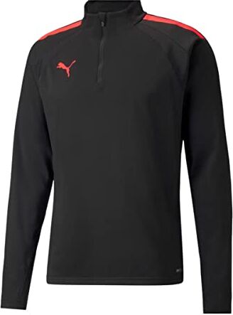 Puma 4063699455762 teamLIGA 14 Zip Top Jr Maglione, 152,  Black/Sunblaze