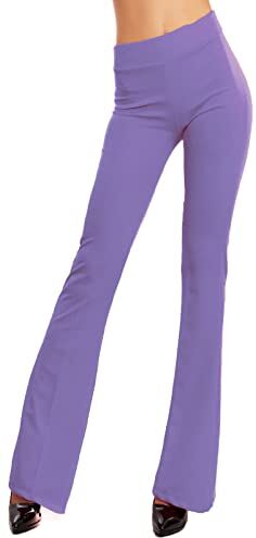 Toocool Pantaloni Donna Campana Aderenti Zampa Elefante Elasticizzati Hot Sexy JL-2148 [XL,Lilla]