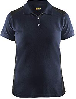 BLÅKLÄDER Blaklader 10508699XXL Polo da donna, taglia XXL, colore: Blu navy scuro/Nero