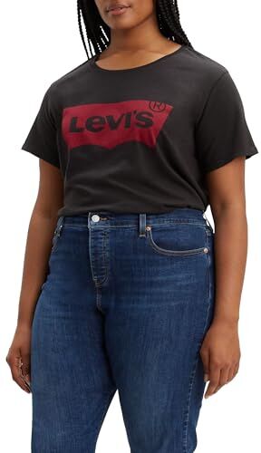 Levis Plus Size Perfect Tee, T-shirt Donna, Stonewashed Black, 4XL