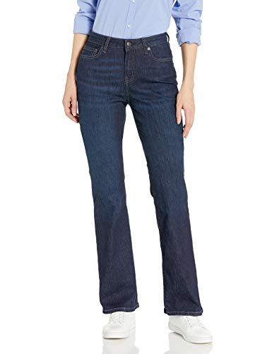 Amazon Essentials Jeans Slim Bootcut a Vita Media Donna, delavé Scuro, 40 Corto