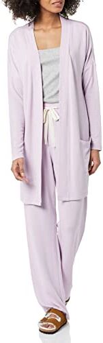 Amazon Essentials Cardigan Aperto sul Davanti in Spugna per Tempo Libero Leggero con vestibilità Classica Donna, Lavanda, L