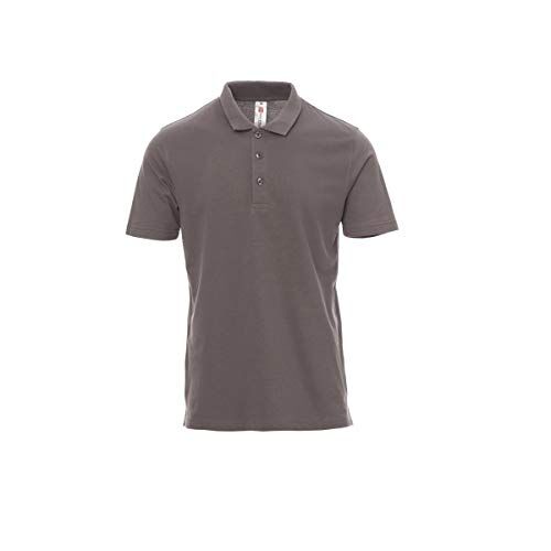 PAYPER Rome Polo Unisex Uomo Donna a Manica Corta 100% Cotone Effetto Perlato Spacchetti Laterali Grigio Smoke (XS)