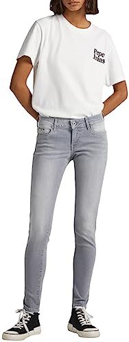 Pepe Jeans Soho, Pantaloni Donna, Grigio (Denim-ug7), 25W / 30L