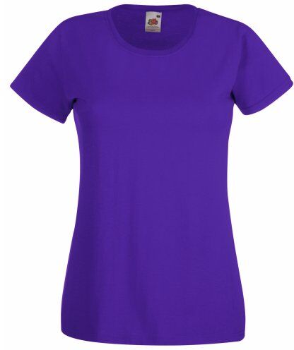 Fruit of the Loom Maglia Manica Corta Donna (XS) (Viola)