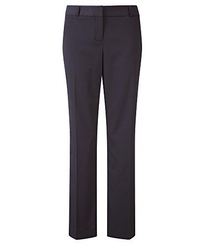 Alexandra Easycare  da donna pantaloni, tinta unita, 100% poliestere, corta, taglia 10, navy