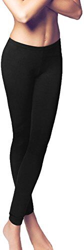 JADEA leggings donna art. 4192 cotone elasticizzato (l, nero)