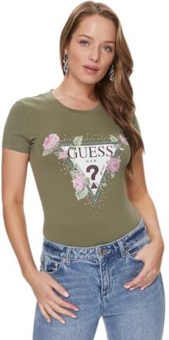 Guess SS RN Floral Triangle Tee