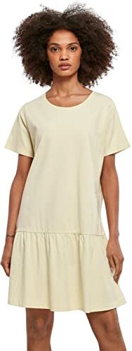 Urban Classics Ladies Valance Tee Dress, Vestito Donna, Giallo (Soft Yellow), L