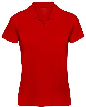 CHEMAGLIETTE! - ABBIGLIAMENTO E PERSONALIZZAZIONI Chemagliette Polo Donna Manica Corta Maglia Abbigliamento da Lavoro, T Shirt 100% Cotone Piquet, Maglietta Tinta Unita con Colletto e Bottoni Evolution