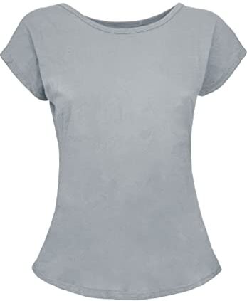 JOPHY & CO. T-Shirt Maglietta Donna Maniche Corte 100% Cotone (cod. ) (M, Grigio Chiaro)