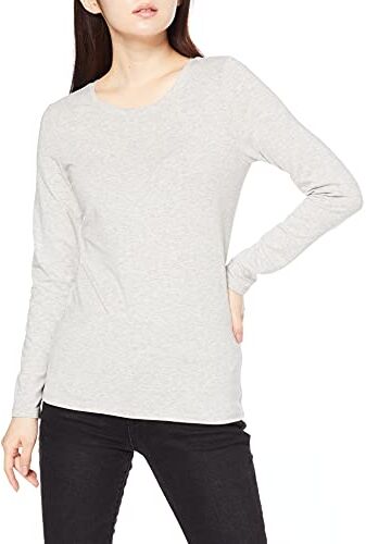 Amazon Essentials T-Shirt Girocollo a Maniche Lunghe con vestibilità Classica (Taglie Forti Disponibili) Donna, Grigio Chiaro Puntinato, S