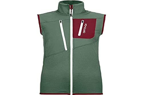 ORTOVOX Fleece Grid Vest W, Gilet Donna, Foresta Verde, XL