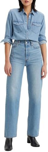 Levis Ribcage Straight Ankle, Jeans Donna, Light Indigo Worn In, 30W / 31L