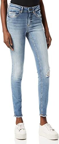 Only onlBLUSH Mid SK Ank Raw Jeans REA333NOOS Skinny, Blu (Light Blue Denim), W38/L34 (Taglia Produttore: Medium) Donna