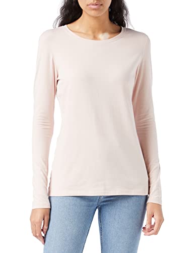Amazon Essentials T-Shirt Girocollo a Maniche Lunghe con vestibilità Classica (Taglie Forti Disponibili) Donna, Rosa Pallido, L