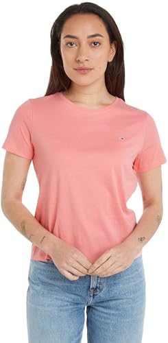 Tommy Jeans TJW SOFT JERSEY TEE, S/S Knit Tops Donna, Rosa (Tickled Pink), M
