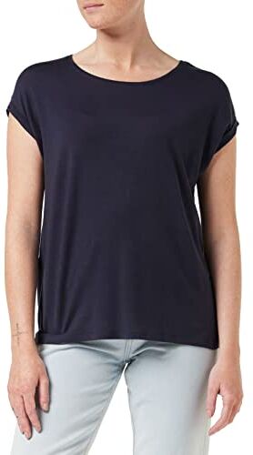 Vero Moda Vmava Plain SS Top Ga Noos Maglietta, Blu (Night Sky), XS Donna